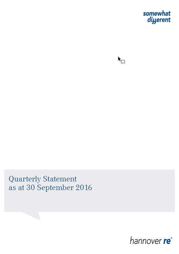 Quarterly Statement as at 30 September 2016